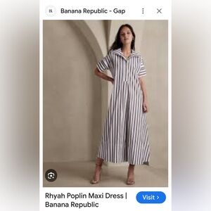 Banana Republic NWT Poplin Maxi Dress